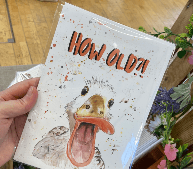 ‘How Old!’ Birthday Duck A5 Card